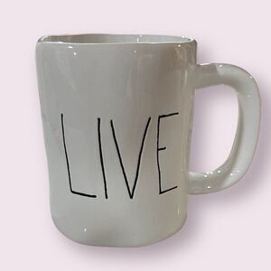 RAE DUNN Classic Off White “LIVE” Ceramic Coffee Mug